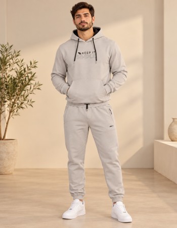 2217 بيجمة رجالي  - gray