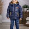 Wetterfeste Jungenjacke mit warmem Fellfutter 5003 - Dunkelblau