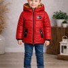 Wetterfeste Jungenjacke mit warmem Fellfutter 5003 - Rot