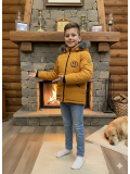 Winterjacke für Kinder mit weichem Plüschfutter 5107 - Gelb