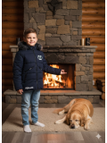 Winterjacke für Kinder mit weichem Plüschfutter 5107 - Dunkelblau