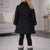 5109 جاكيت جوخ بناتي  - Schwarz