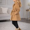 5109 جاكيت جوخ بناتي  - Cognac