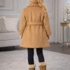 5109 جاكيت جوخ بناتي  - Cognac