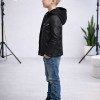 5118 جاكيت جلد مربعات - black