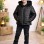 Jungen Steppjacke mit Fellfutter und Kapuze 5122  - Schwarz