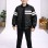 Boys' Leather Jacket with Fur Lining 5123  - black