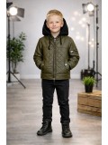 Boys' Fur-Lined Jacket with Hood 5124  - khaki