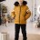 Boys' Leather Jacket with Fur Lining 5126  - yellow
