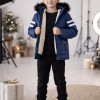 5126 جاكيت جلد صبياني  - blue