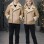 Kids' Unisex Fur-Lined Leather Jacket 5128  - beige