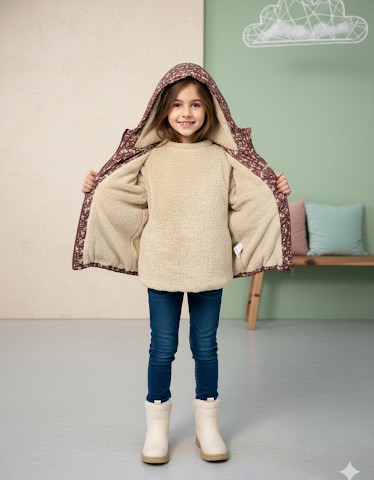 5130 جاكيت نفخ مزهر  - brown