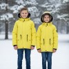 Fur-Lined Winter Parka Jacket for Kids 5138 - yellow