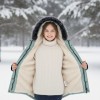 Fur-Lined Winter Parka Jacket for Kids 5138 - mint