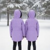Fur-Lined Winter Parka Jacket for Kids 5138 - purpul