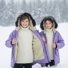 Fur-Lined Winter Parka Jacket for Kids 5138 - purpul
