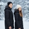 Fur-Lined Winter Parka Jacket for Kids 5138 - black