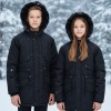 Fur-Lined Winter Parka Jacket for Kids 5138 - black