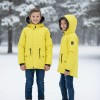 Fur-Lined Winter Parka Jacket for Kids 5138 - yellow