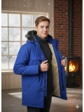 Teens' Sherpa-Lined Winter Parka Jacket 5140 - blue