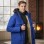 Mit Sherpa-Fell gefütterte Winter-Parka-Jacke für Jugendliche 5140 - Blau