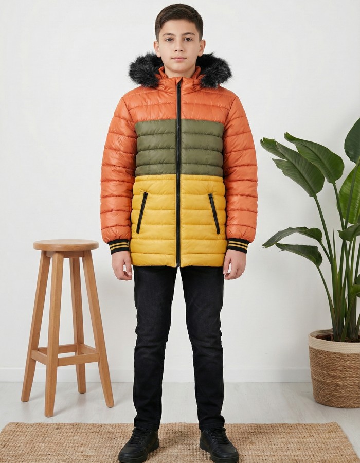5147 جاكيت ولادي - yellow
