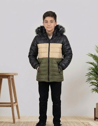 5147 جاكيت ولادي - khaki