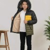 5147 جاكيت ولادي - dark khaki