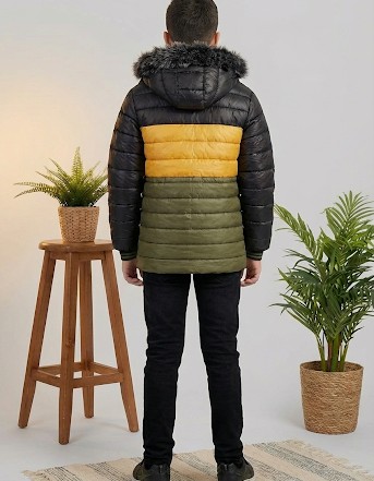 5147 جاكيت ولادي - dark khaki