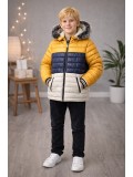 Boys' Winter Puffer Jacket Fur-Lined 5147 - gray