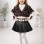 Girls 3-Piece Set Faux Fur Jacket and Leather Skirt 3503 - brown