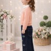 3510 طقم تريكو بناتي تاج الماز - pink