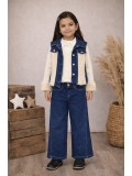 Modisches 3-teiliges Jeans-Set für Mädchen 3526 - Weiß