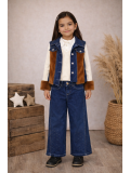 Modisches 3-teiliges Jeans-Set für Mädchen 3526 - Braun