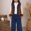 Modisches 3-teiliges Jeans-Set für Mädchen 3526 - Braun
