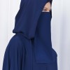 Muslim Hijab Dresses For Women -Standard Size Hooded Veiled Sheet 824 Lacivert