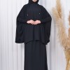 4 Piece Islamic Modest Set / Khimar & Skirt 824 - black