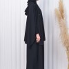 Muslim Hijab Dresses For Women -Standard Size Hooded Veiled Sheet 824 - black