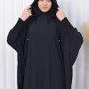 Muslim Hijab Dresses For Women -Standard Size Hooded Veiled Sheet 824 - black