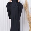 Muslim Hijab Dresses For Women -Standard Size Hooded Veiled Sheet 824 - black