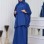 Eleganter 4-teiliger Gebetsanzug / Sharshaf 824 - Meeresblau