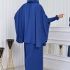 Muslim Hijab Dresses For Women -Standard Size Hooded Veiled Sheet 824 - teal