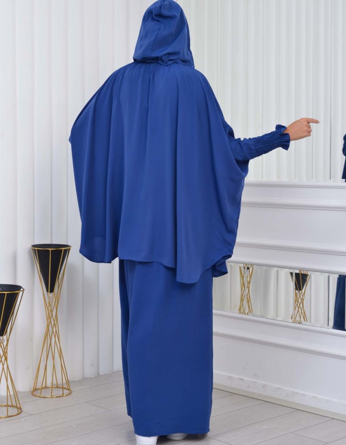 Muslim Hijab Dresses For Women -Standard Size Hooded Veiled Sheet 824 - teal