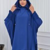 Muslim Hijab Dresses For Women -Standard Size Hooded Veiled Sheet 824 - teal