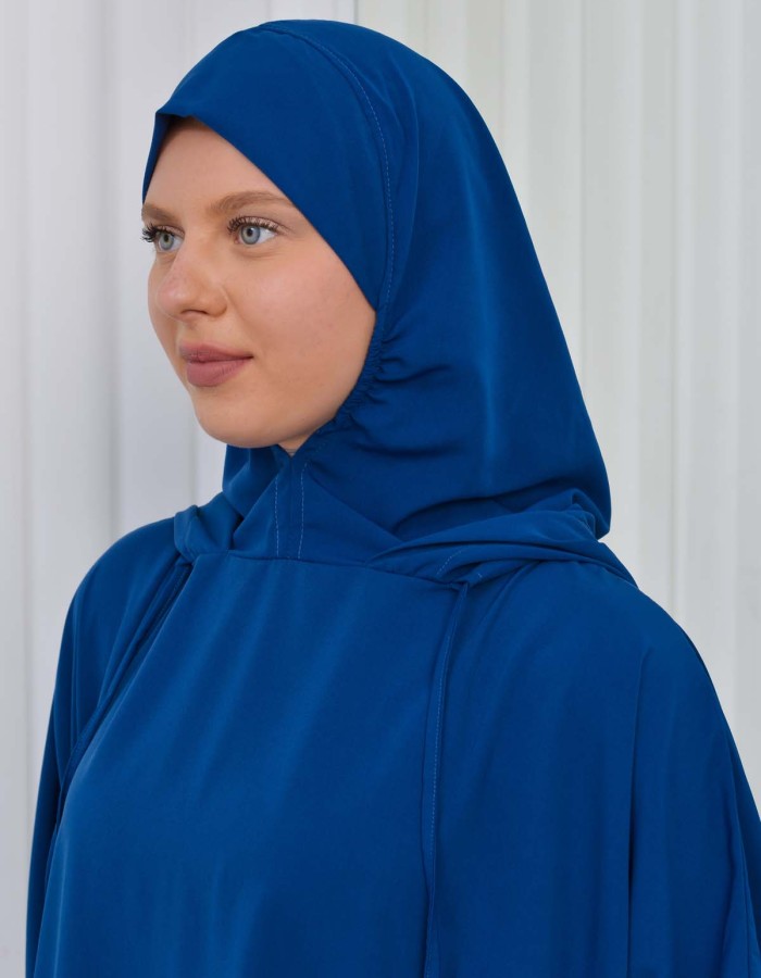 Muslim Hijab Dresses For Women -Standard Size Hooded Veiled Sheet 824 - teal