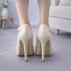 6305 حذاء نسائي عالي - Beige