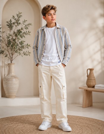 3552  طقم صبياني أتيكيت ثانك - denim blue/jean blue