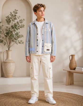 3552  طقم صبياني أتيكيت ثانك - denim blue/jean blue