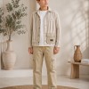3552  طقم صبياني أتيكيت ثانك - Beige