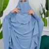 Muslim Dresses For Women ,Abayas Prayer Islamic Clothes Long dress Hijab Bonnet 2Pieces Sleeve Hijab Sheet 822 Bebe Mavi